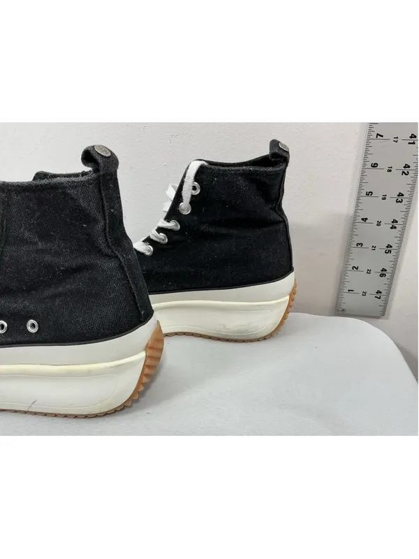 Womans Madden Girl Winnona Platform Lace Up High Top Sneakers 8 Black White - Image 3