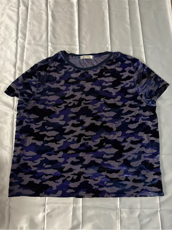 Free People We the Free velvet camouflage burnout t-shirt - Image 2