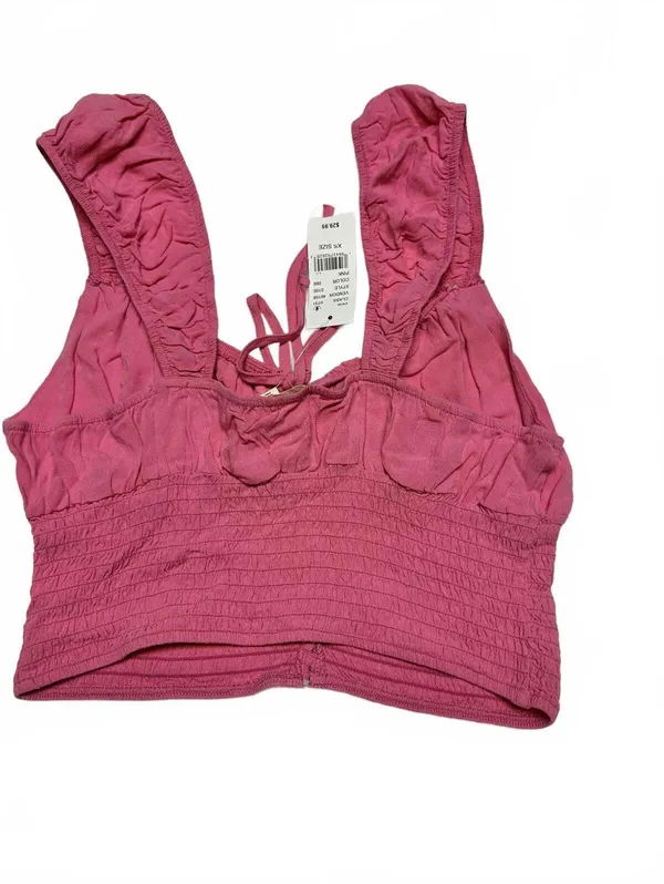 Pacsun Pink Smocked Crop Top XS - Image 3