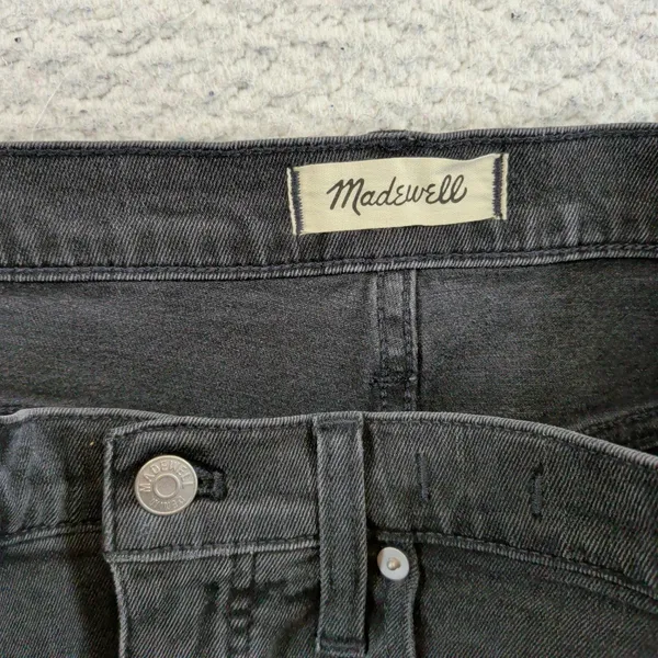 Madewell High-Rise Denim Shorts Black‎ Size 26 K6156 Rolled Hem Comfort Stretch - Image 3