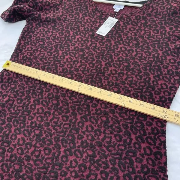 NWT Dressbarn size L animal print sweater dress tulip hem flouncy hem. - Image 3