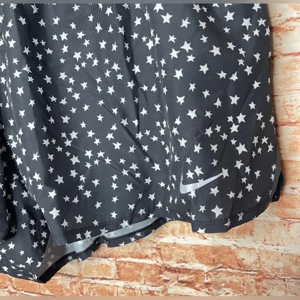 Plus Size Nike 10K Americana Running Shorts Black with Silver Star detailing - Image 6
