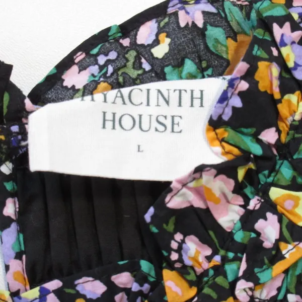 NWT Tuckernuck Hyacinth House Samantha in Black Floral Cotton Smocked Dress L - Image 6