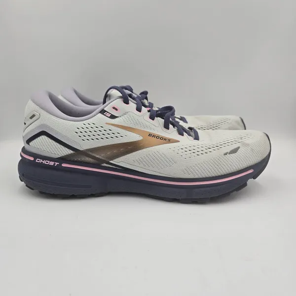 Brooks Ghost 15 Shoes Womens 10.5 B Blue Running Walking Lightweight Sneakers - Image 4