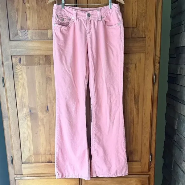 Aeropostale Women's corduroy bootcut Jeans in Soft Pink. Size 5-6 Long. - Image 5