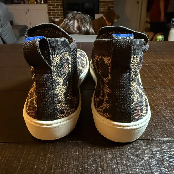Rothy's The Chelsea Sneaker Women 7 Wildcat Leopard Print High Top Slip On - Image 5