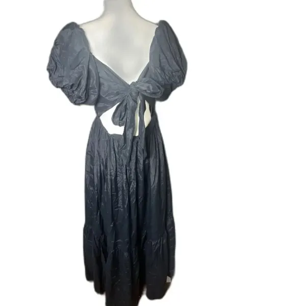 Abercrombie & Fitch Emerson Drama Bow-Back Black Maxi Dress Size Small NWT - Image 4
