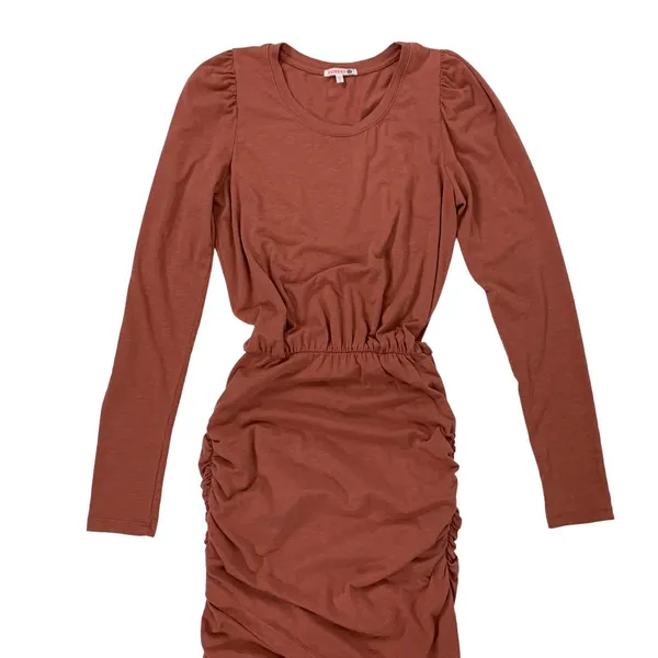 Sundry‎ Dress Small Long Sleeve Ruched Stretch Bodycon Pink Casual - Image 2