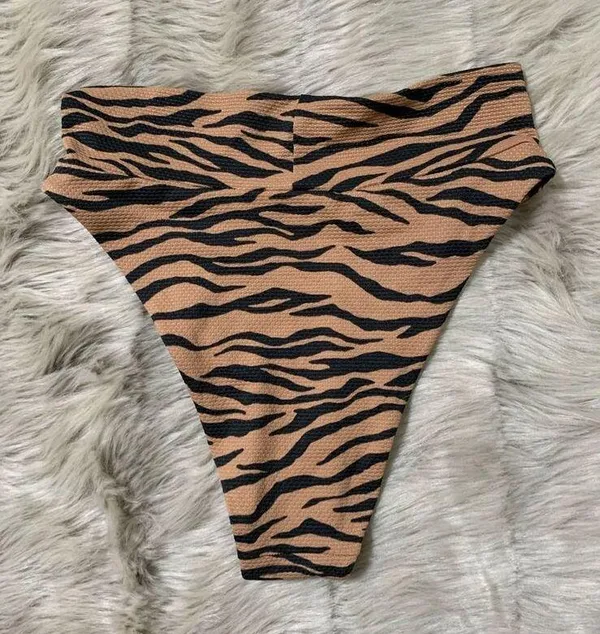 Aerie Pique Animal Print Bikini Small - Image 10