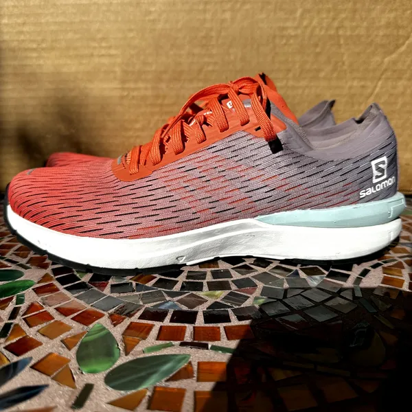 Salomon Sonic 3 Accelerate Road Running Shoes Lightweight Gray Orange 7 - Image 4
