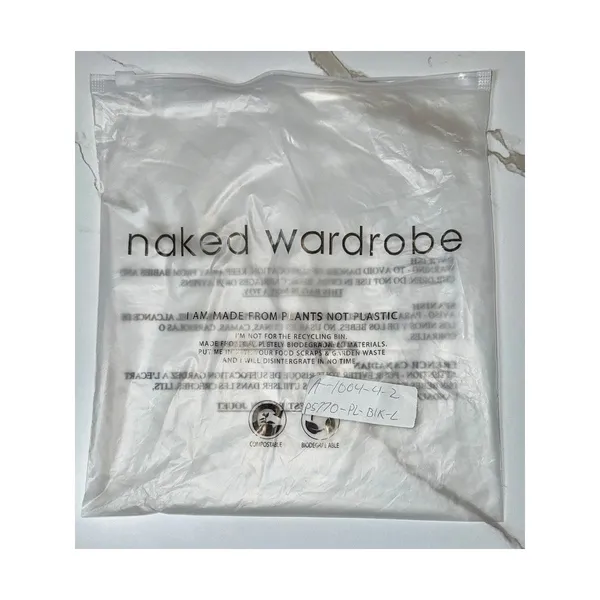 NWT Naked Wardrobe Black Crinkled Pleated Wide Leg Pants Womens Size L Large NEW - Image 7