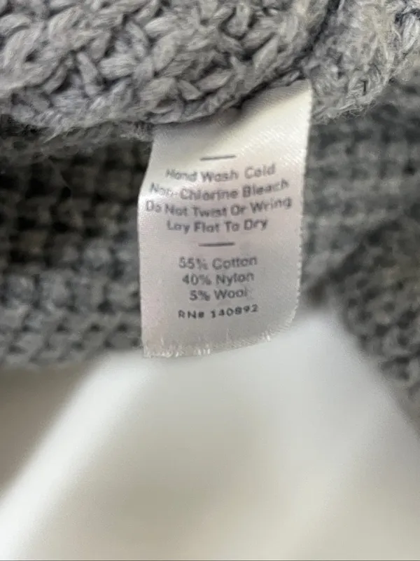 Marine Layer Heather Gray Chunky Crew Neck Sweater size M - Image 5