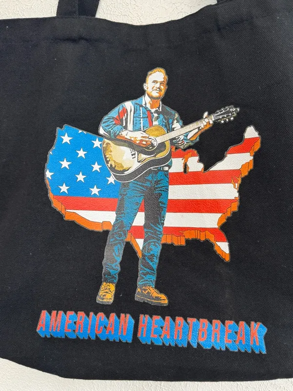 Zach Bryan American Heartbreak Tote Black - Image 2