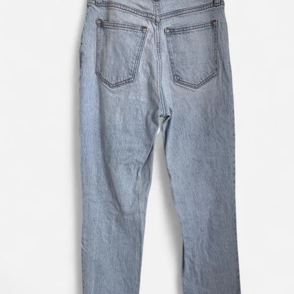 Abercrombie & Fitch High Rise Distressed Straight Leg Jeans - Image 2