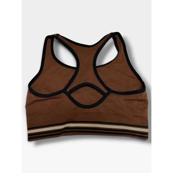 Member's Mark Seamless Racerback Sports Bra M Cinnamon Stick Brown - Image 3