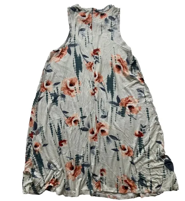 I Joah Women's Floral Mini Swing Sleeveless Dress S Flowy Boho Romantic Feminine - Image 3