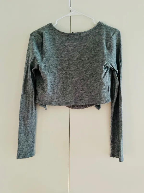 zara grey tank cardigan set size small - Image 3