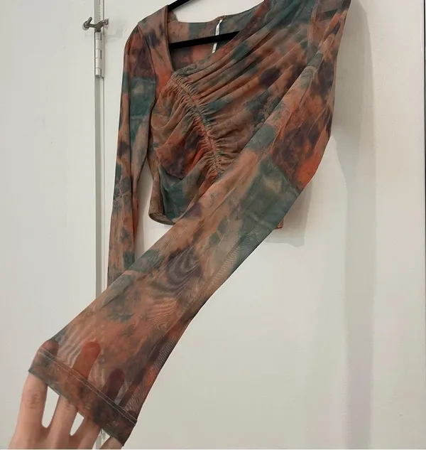 Free People Supernova Long Sleeve Sheer Top - Image 3