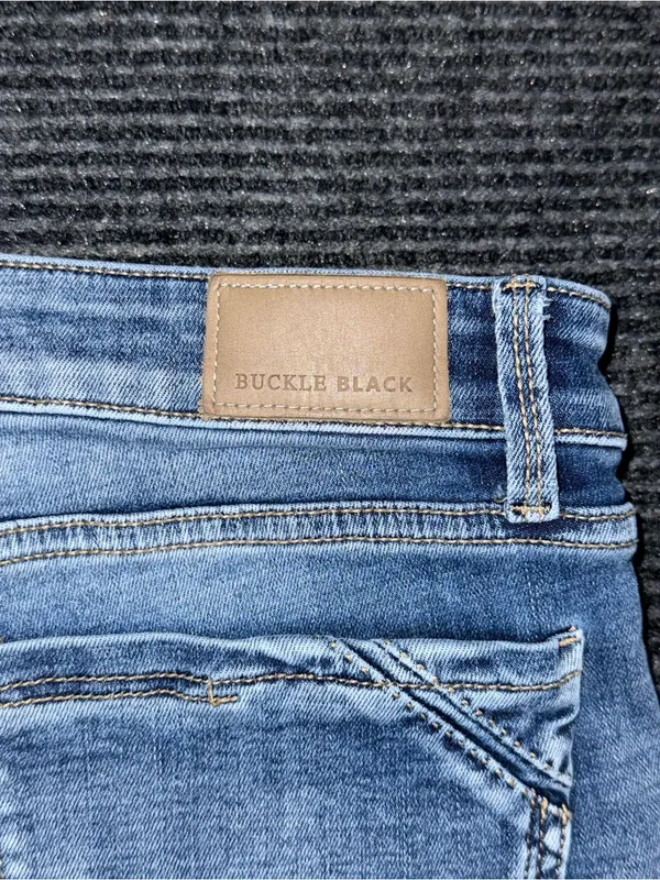 Buckle Black Fit No 53 Bootcut Stretch Jeans Sz 30x29.5 SHORT BBW6214S - Image 7