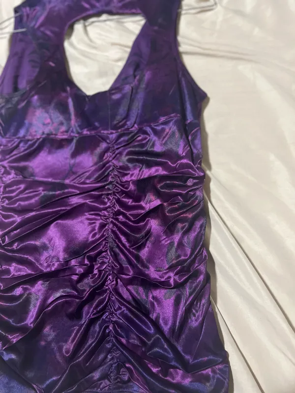 Y2K purple satin top - Image 5