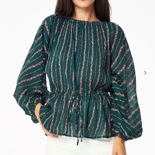Roller Rabbit Mateaus Linden Cotton Gauze Peasant Blouse - Image 2