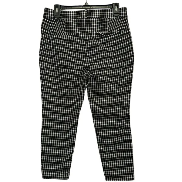 LOFT Sutton Skinny Pants 10P Black White‎ Checkered Petite Office Chic - Image 2