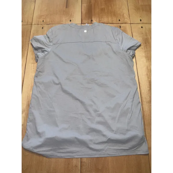 90 Degree By Reflex Women's Gray V Neck Short Sleeve Activewear T‎ Shirt Size L - Image 4