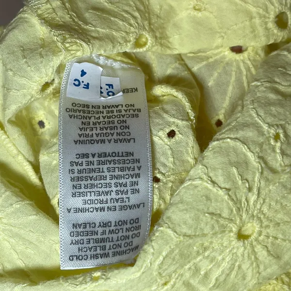 Altar’d State | NWT Yellow Mila Smocked Floral Embroidery Tank Top | Medium - Image 9
