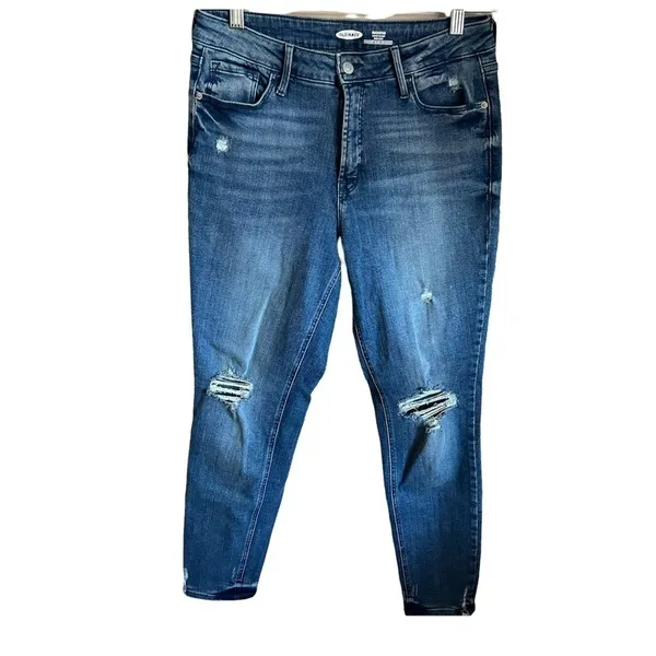 Old Navy Super Skinny‎ High Rise Distressed Denim Jeans - Image 2