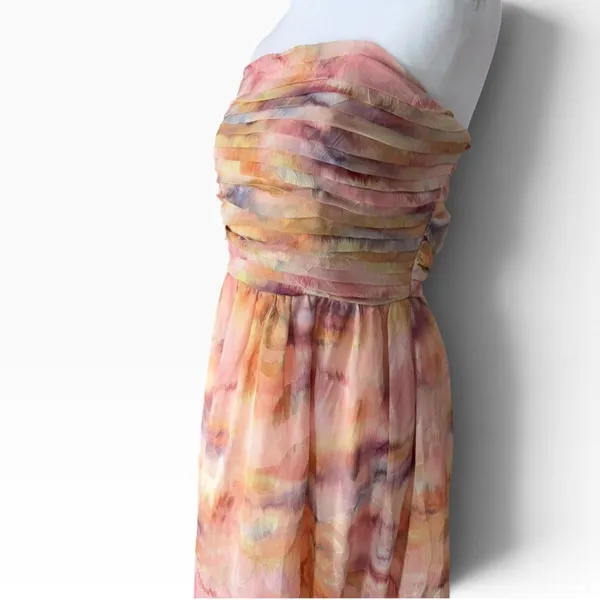 Lulus Women's Floral Strapless Maxi Dress XL Orange - Image 5