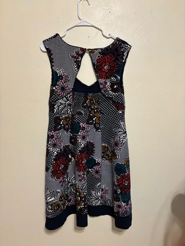 Maeve Anthropologie Floral Swing Dress Size Large Boho Print Sleeveless - Image 8