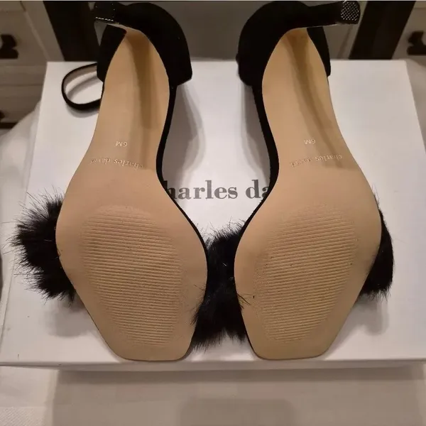 NWB Charles David Wonens Size 6 Empoli Faux Fur Heels Shoes - Image 8