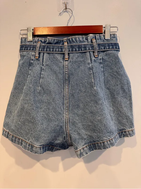 Abercrombie & Fitch Paperbag Tie Waist Buttonfly Shorts Size 2 - Image 6
