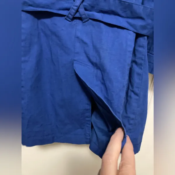 *Tulle Anthropologie New Royal Blue Double Breasted Peacoat Jacket#HC - Image 13