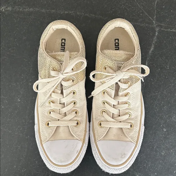 Converse Chuck‎ Taylor All Stars Madison low top sneaker gold cream women’s 8 - Image 2