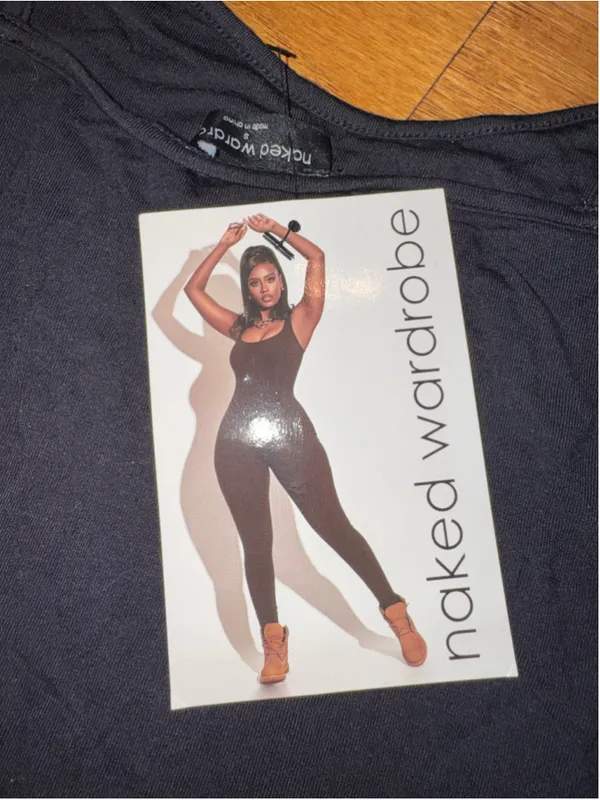 Women's Naked Wardrobe Black Bodysuit Size S - Image 3