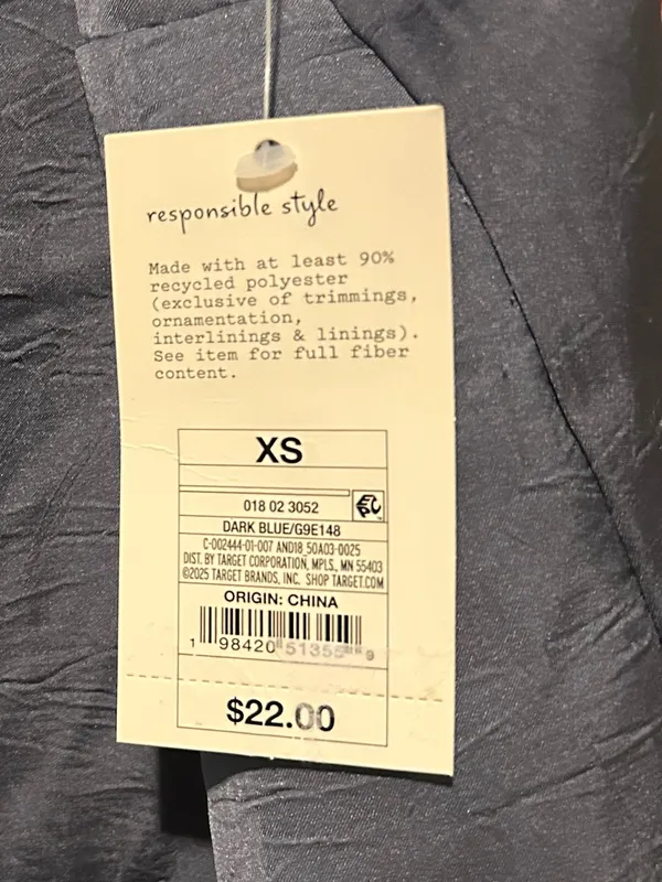 A New Day ONE SHOULDER STRAP CAMI BLOUSE SATIN FINISH DARK BLUE - Image 6