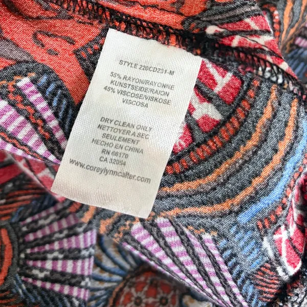 Anthropologie COREY LYNN CALTER Doriane Midi Dress Print Ruffled Abstract XS - Image 14