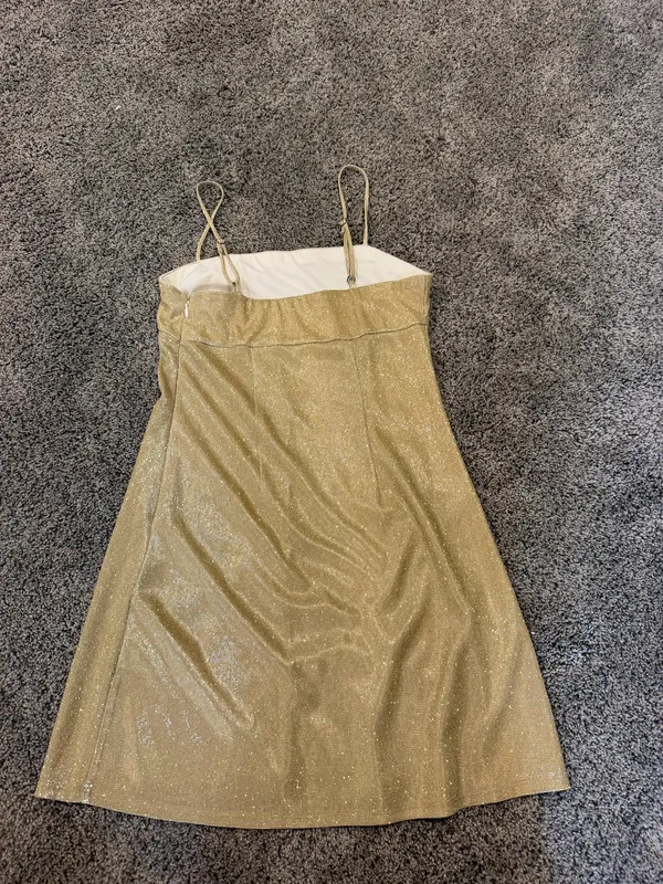 UO Sparkly Moon Beam Empire Waist Mini Dress - Image 5