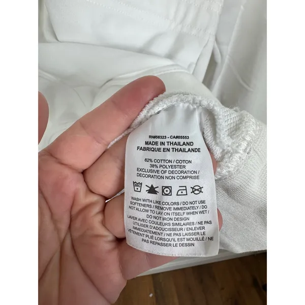 Nike Dri-FIT White Funnel Neck Drawstring Waist Sweatshirt DD6140-100 Womens L - Image 4