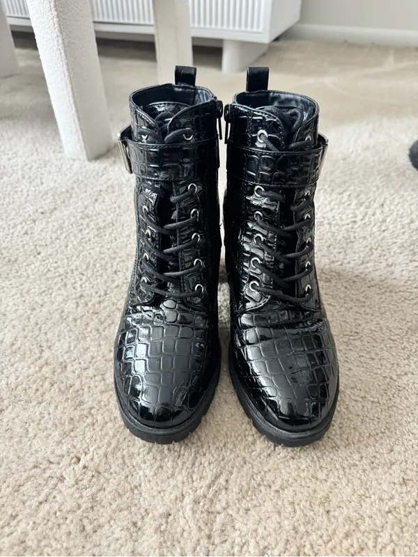 Topshop croc embossed booties - Image 3