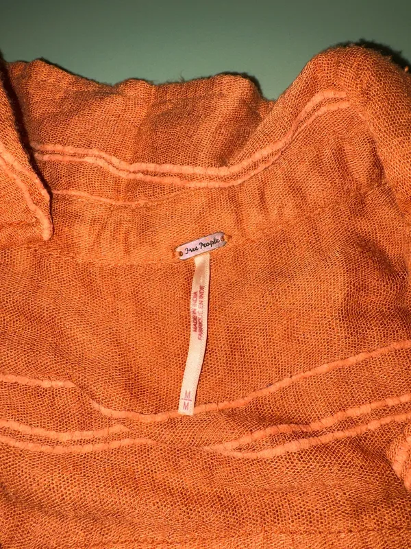 Free people burnt orange tunic top size medium - Image 2