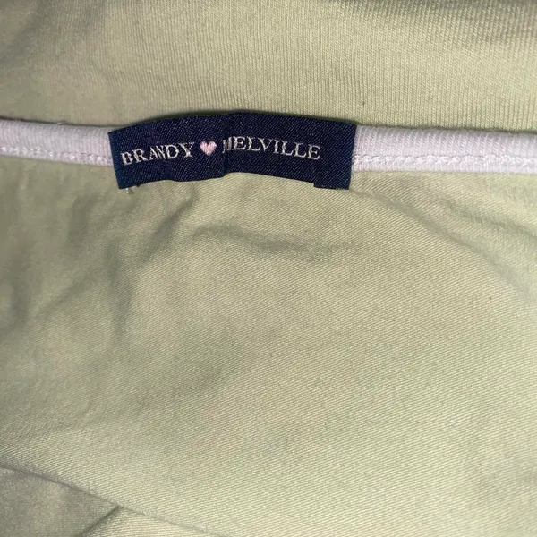 Brandy Melville Light Green Halter Crop Top - Image 4