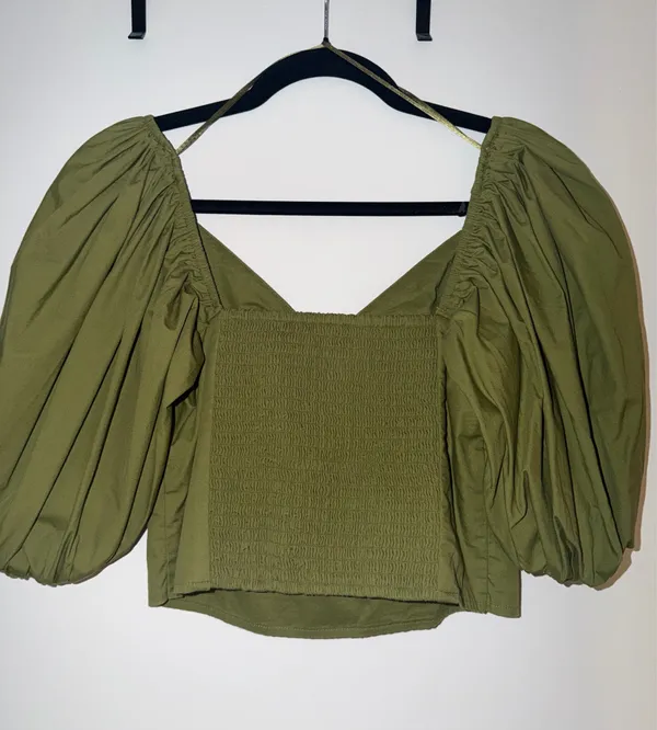 Abercrombie Poplin Keyhole Top - Image 5