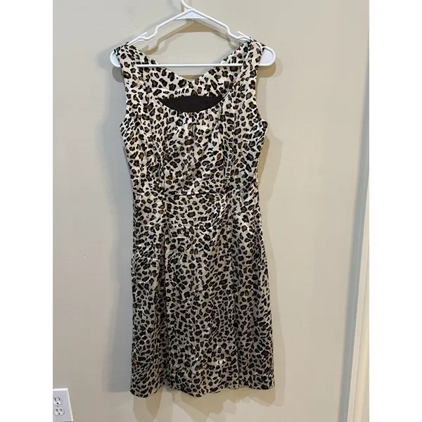 Bryan Bradley‎ Animal Print Silk Dress Size Sheath Size - Image 9
