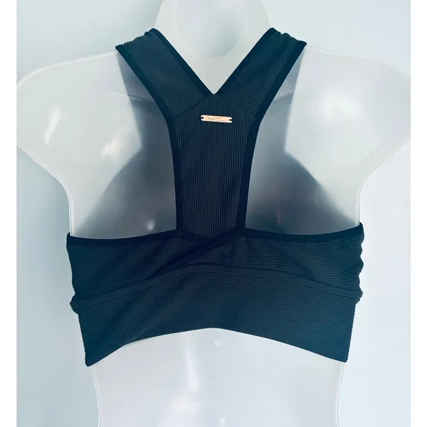 Buffbunny Sphynx Sports Bra Ribbed Black Medium - Image 3