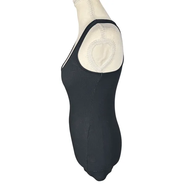 Active Basic Tank Top Womens Small‎ Black Ribbed Racerback Scoop Neck Stretch - Image 6