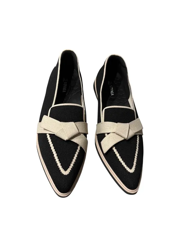 Vivaia ValentinaFlats Size US 10 Water Resistant Black & Ivory - Image 2