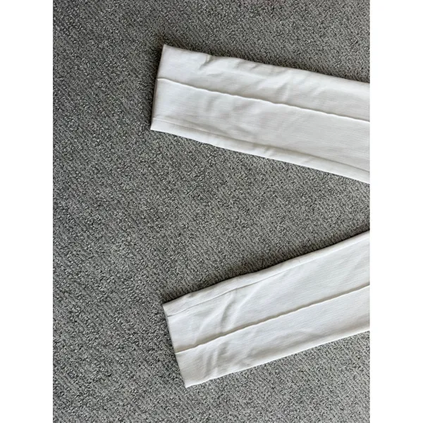 HM Womens White Pintuck Ankle Trousers Size 2 Slim Fit High Rise Dress Pants - Image 5