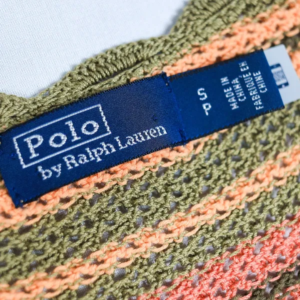Polo Ralph Lauren Striped Pointelle Knit Sweater Tee Women S Crochet Multicolor - Image 4